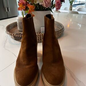 Dolce Vita Brown Suede Chelsea Ankle Boots